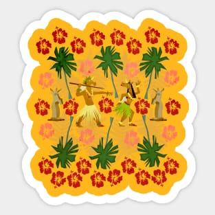 Tropical Island Unicorn Sticker